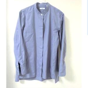 JIL SANDER Uniqlo J+ Cornflower Blue Versatile Cotton Buttondown Shirt, L.